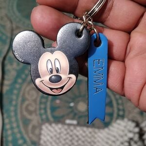 Walt Disney Mickey Mouse Leather Keychain